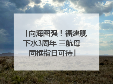 向海图强！福建舰下水3周年 三航母同框指日可待
