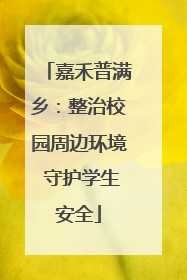 嘉禾普满乡：整治校园周边环境 守护学生安全