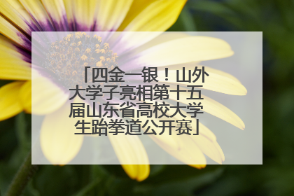 四金一银！山外大学子亮相第十五届山东省高校大学生跆拳道公开赛