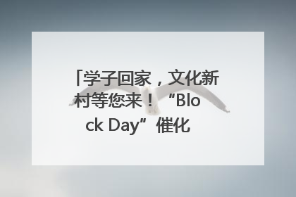 学子回家，文化新村等您来！“Block Day”催化学院式街区新生态