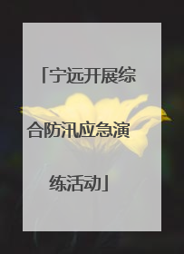 宁远开展综合防汛应急演练活动