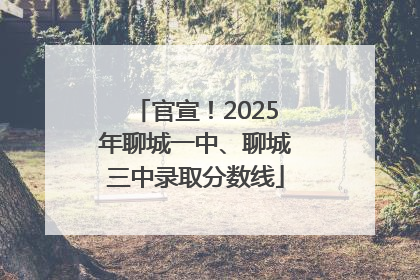 官宣！2025年聊城一中、聊城三中录取分数线