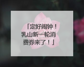 定好闹钟！乳山新一轮消费券来了！