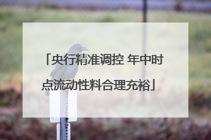 央行精准调控 年中时点流动性料合理充裕