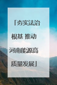 夯实法治根基 推动河南能源高质量发展