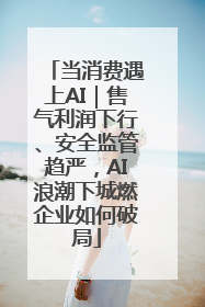 当消费遇上AI｜售气利润下行、安全监管趋严，AI浪潮下城燃企业如何破局