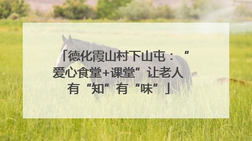 德化霞山村下山屯：“爱心食堂+课堂”让老人有“知”有“味”