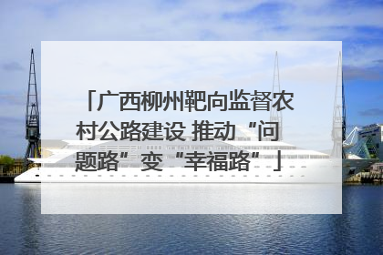 广西柳州靶向监督农村公路建设 推动“问题路”变“幸福路”