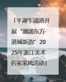 平湖乍浦港开展“潮涌东方·港城新韵”2025年浙江美术名家采风活动