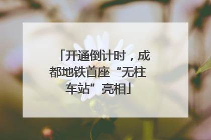 开通倒计时，成都地铁首座“无柱车站”亮相