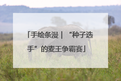 手绘条漫｜“种子选手”的麦王争霸赛
