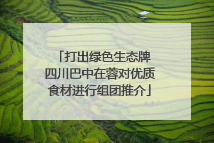 打出绿色生态牌 四川巴中在蓉对优质食材进行组团推介