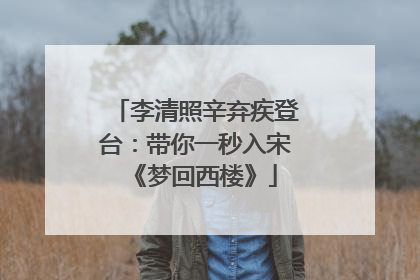 李清照辛弃疾登台：带你一秒入宋《梦回西楼》