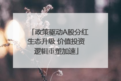 政策驱动A股分红生态升级 价值投资逻辑重塑加速