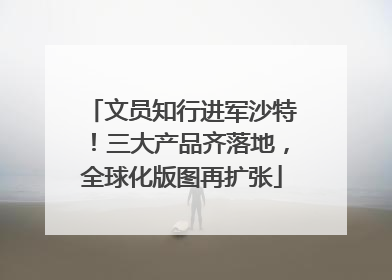 文员知行进军沙特！三大产品齐落地，全球化版图再扩张