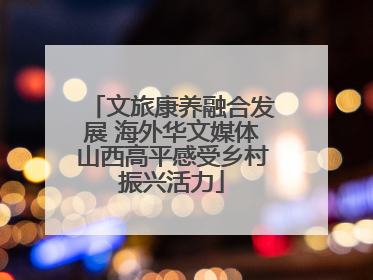 文旅康养融合发展 海外华文媒体山西高平感受乡村振兴活力