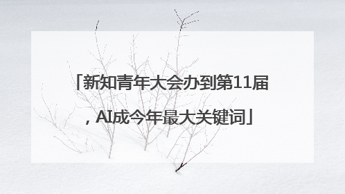 新知青年大会办到第11届，AI成今年最大关键词