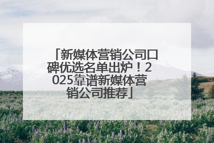 新媒体营销公司口碑优选名单出炉！2025靠谱新媒体营销公司推荐