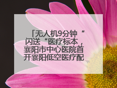 无人机9分钟“闪送“医疗标本，襄阳市中心医院首开襄阳低空医疗配送“空中快
