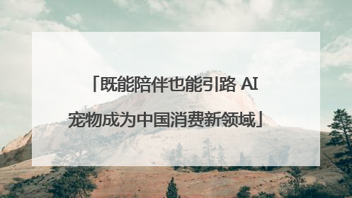 既能陪伴也能引路 AI宠物成为中国消费新领域