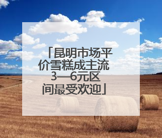 昆明市场平价雪糕成主流 3—6元区间最受欢迎