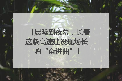 晨曦到夜幕，长春这条高速建设现场长鸣“奋进曲”