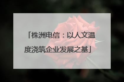 株洲电信：以人文温度浇筑企业发展之基