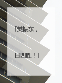 樊振东，一日四胜！