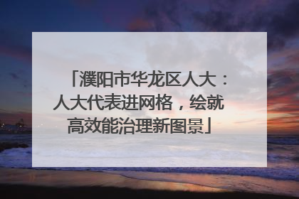 濮阳市华龙区人大：人大代表进网格，绘就高效能治理新图景