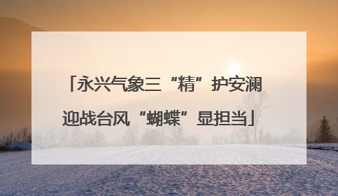 永兴气象三“精”护安澜 迎战台风“蝴蝶”显担当
