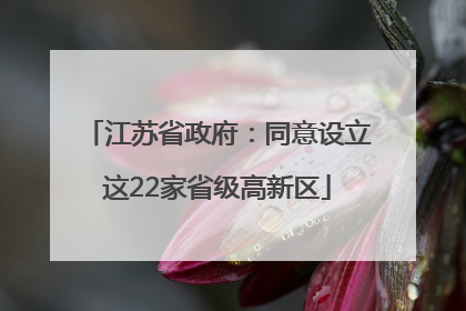 江苏省政府：同意设立这22家省级高新区