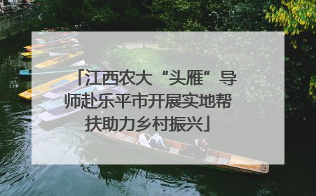 江西农大“头雁”导师赴乐平市开展实地帮扶助力乡村振兴