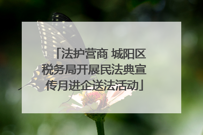 法护营商 城阳区税务局开展民法典宣传月进企送法活动