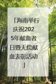 海南举行庆祝2025年献血者日暨无偿献血表彰活动