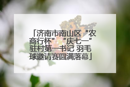济南市南山区“农商行杯”“庆七一”驻村第一书记 羽毛球邀请赛圆满落幕