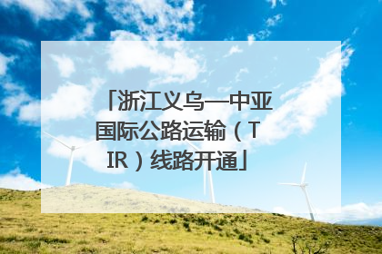 浙江义乌—中亚国际公路运输（TIR）线路开通