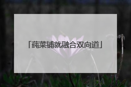 莼菜铺就融合双向道