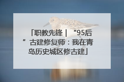 职教先锋｜“95后”古建修复师：我在青岛历史城区修古建