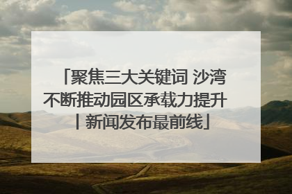 聚焦三大关键词 沙湾不断推动园区承载力提升丨新闻发布最前线