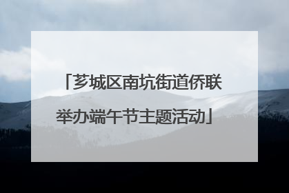 芗城区南坑街道侨联举办端午节主题活动