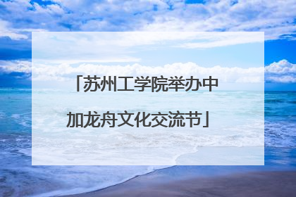 苏州工学院举办中加龙舟文化交流节