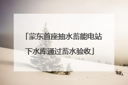 蒙东首座抽水蓄能电站下水库通过蓄水验收