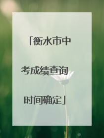 衡水市中考成绩查询时间确定
