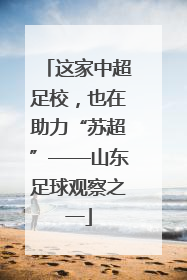 这家中超足校，也在助力“苏超”——山东足球观察之一