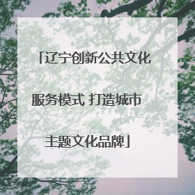 辽宁创新公共文化服务模式 打造城市主题文化品牌