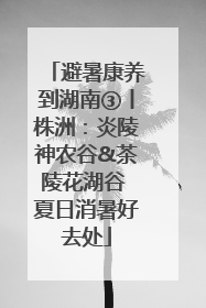 避暑康养到湖南③丨株洲：炎陵神农谷&茶陵花湖谷 夏日消暑好去处