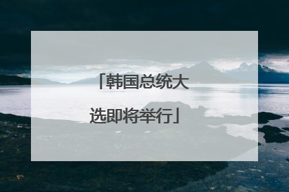 韩国总统大选即将举行