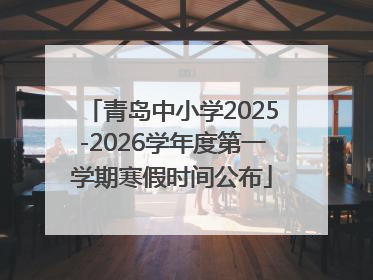 青岛中小学2025-2026学年度第一学期寒假时间公布