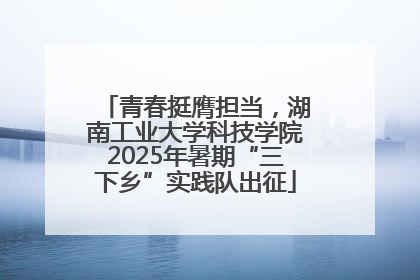 青春挺膺担当，湖南工业大学科技学院2025年暑期“三下乡”实践队出征