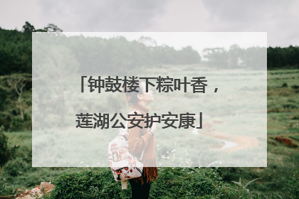 钟鼓楼下粽叶香，莲湖公安护安康